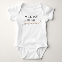 Elegant Will you be my Godmother | Proposal Baby B
