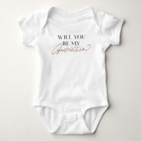 Elegant Will you be my Godmother | Proposal Baby B