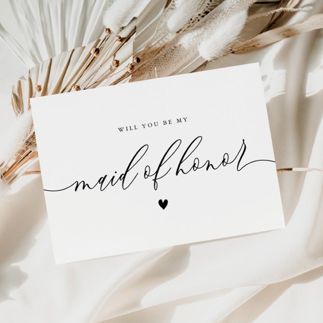 elegant will you be my maid of honour card (Creator Uploaded)