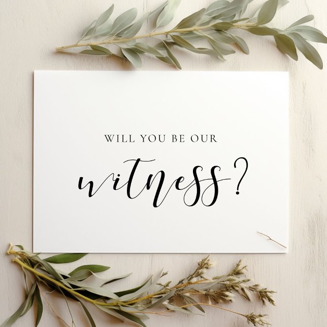 Elegant Will you be our witness proposal card (Creator Uploaded)