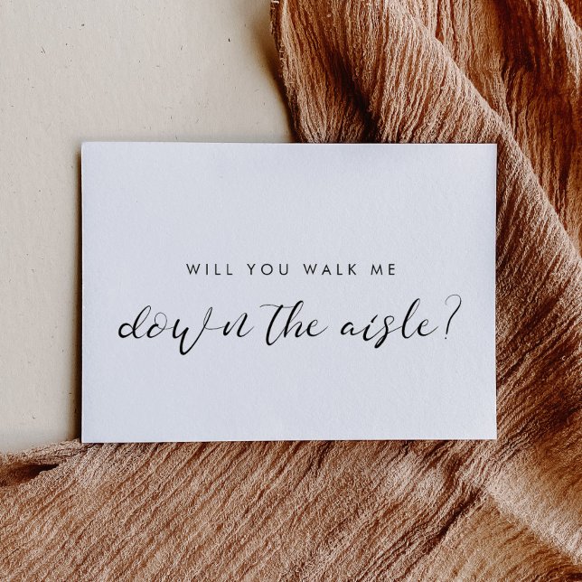 Elegant will you walk me down the aisle card (Creator Uploaded)
