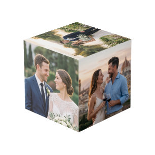 Elegant Winding Personalised Family Photo Cub Cube