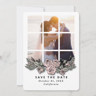Elegant Window with Image Wedding Save the Date Invitation