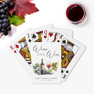Elegant Wine and Win Watercolor Winery  Playing Cards