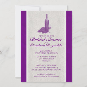Elegant Wine Bottle Bridal Shower Invitations