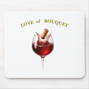 Elegant Wine Glass Party Sunglasses Mouse Pad