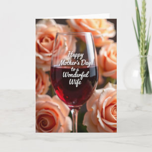 Elegant Wine Mothers Day Card