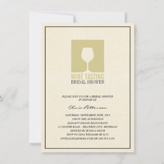 Elegant Wine Tasting Bridal Shower Invitations