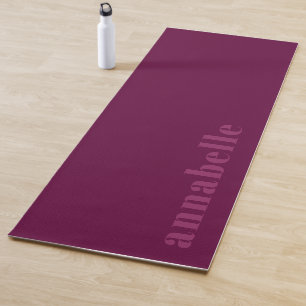 Elegant Wine Trendy Minimal Modern Yoga Mat