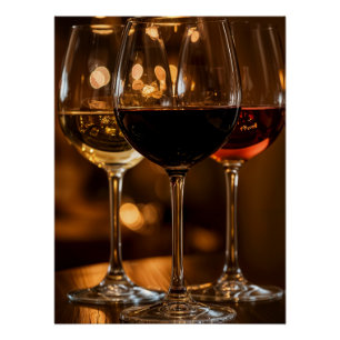 Elegant Wine Trio – Art Print