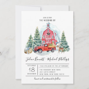 Elegant Winter Barn   Watercolor Wedding