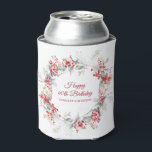 Elegant Winter Berry Botanical 60th Birthday Can Cooler<br><div class="desc">A beautiful and elegant personalised can cooler designed especially for a 60th birthday party. It features a watercolor wreath of red berries nestled in sage green foliage. Two lines are provided for a customised thank you and the birthday person's name. This item is part of the Winter Berry Collection.</div>