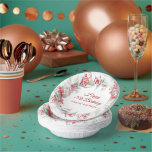 Elegant Winter Berry Botanical 70th Birthday Paper Plate<br><div class="desc">A beautiful and elegant personalised paper bowl designed especially for a 70th birthday party. It features a watercolor wreath of red berries nestled in sage green foliage. Two lines are provided for a customised birthday wish and the birthday person's name. This item is part of the Winter Berry Collection.</div>