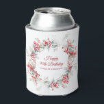 Elegant Winter Berry Botanical 90th Birthday Can Cooler<br><div class="desc">A beautiful and elegant personalised can cooler designed especially for a 90th birthday party. It features a watercolor wreath of red berries nestled in sage green foliage. Two lines are provided for a customised thank you and the birthday person's name. This item is part of the Winter Berry Collection.</div>