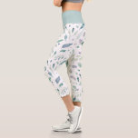elegant winter blue foliage capri leggings<br><div class="desc">elegant blue winter foliage seamless pattern for a cute pair of capri leggings</div>