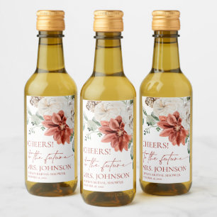 Elegant Winter Cheers To The Future Bridal Shower Wine Label