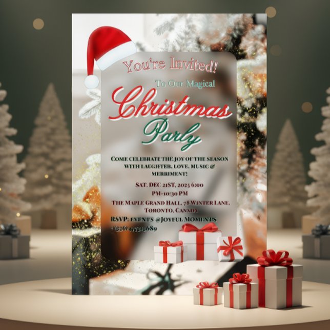 Elegant Winter Christmas Party Invitation (Creator Uploaded)