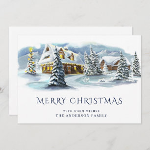 Elegant Winter Country Land Christmas Greeting Holiday Card