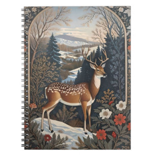 Elegant Winter Deer Nature Design Notebook