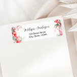 Elegant Winter Floral Bridal Shower Return Address Return Address Label<br><div class="desc">The Elegant Winter Floral Bridal Shower Return Address label features a whimsical winter design, perfect for celebrating a little one during the frosty season. At its heart, the item is adorned with frosty blooms and vibrant winter berries, creating a festive yet elegant ambiance. Soft, icy red tones blend beautifully with...</div>