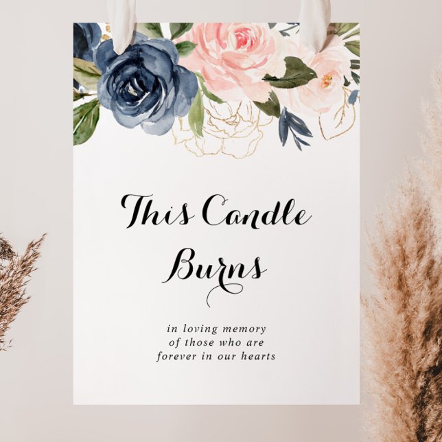 Elegant Winter Floral This Candle Burns Sign (Creator Uploaded)