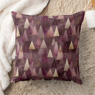 Elegant Winter Forest Christmas Pattern (4) Cushion