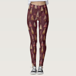 Elegant Winter Forest Christmas Pattern (5) Leggings