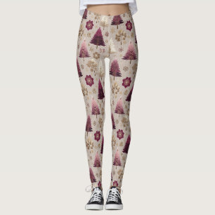 Elegant Winter Forest Christmas Pattern (7) Leggings