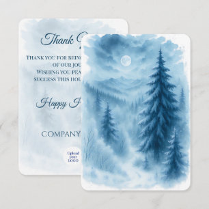 Elegant Winter Forest Corporate Holiday Gifts Thank You Card