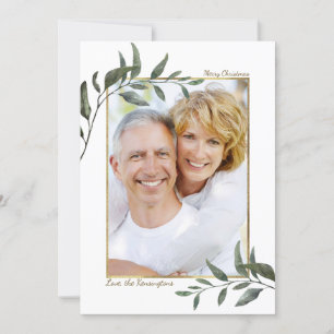 Elegant Winter Greenery Christmas Holiday Photo