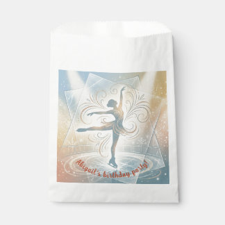 Elegant Winter Ice Skating Birthday Favour Bag