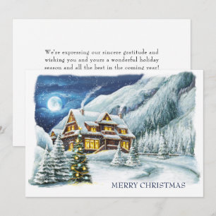 Elegant Winter Land Christmas Corporate Greeting Holiday Card