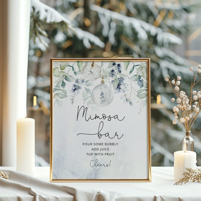 Elegant winter Mimosa bar Poster (Creator Uploaded)