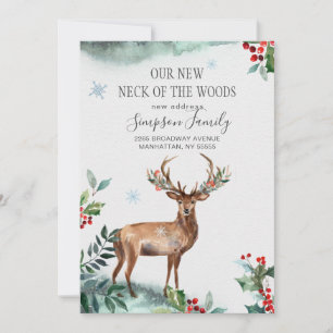 Elegant Winter New Neck of the Woods Moving Announcement