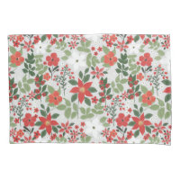 Elegant Winter Red White Floral Painting