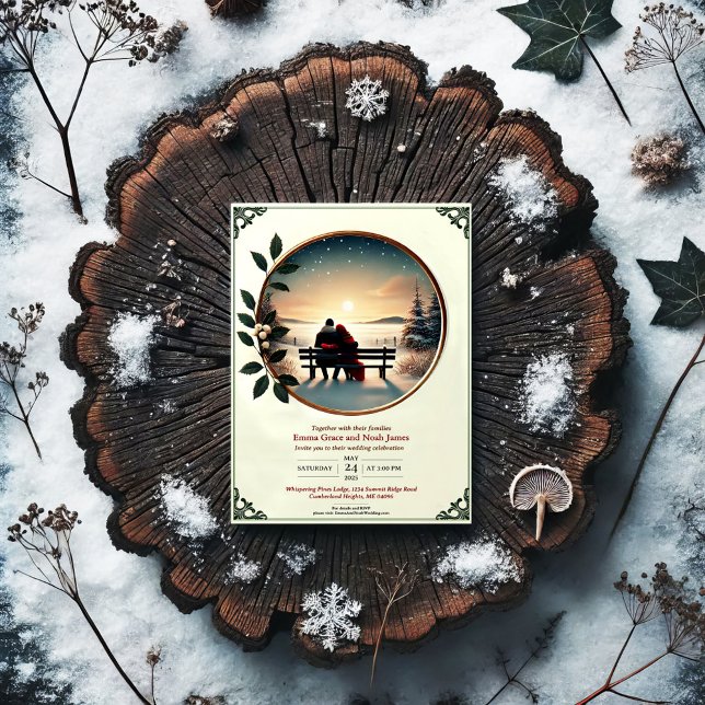  Elegant Winter Romance Wedding Invitation (Creator Uploaded)
