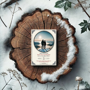 Elegant Winter Romance Wedding Invitation