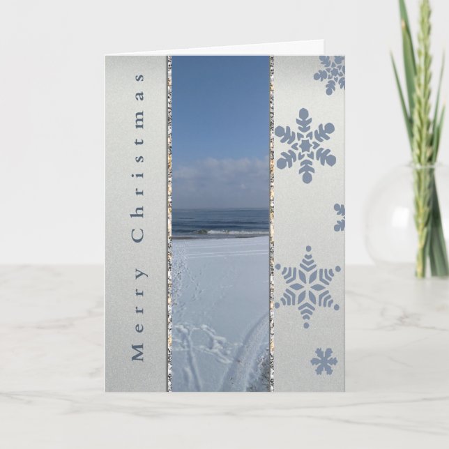 Elegant Winter Snowflakes Card (Front)