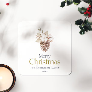 Elegant Winter Sticker – "Merry Christmas"