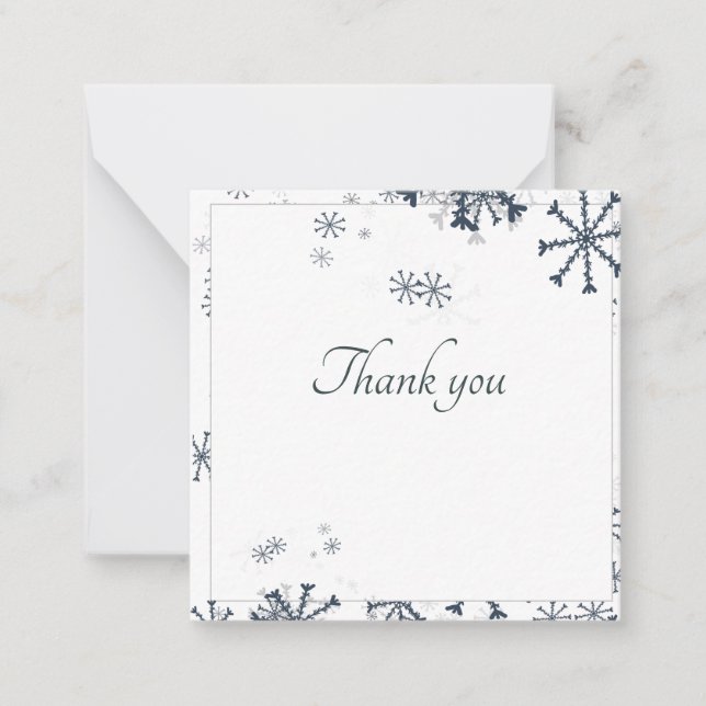 elegant winter thank you card (Front)