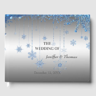 Elegant winter wedding guest book
