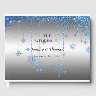 Elegant winter wedding guest book