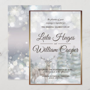 Elegant Winter Wedding Invitation