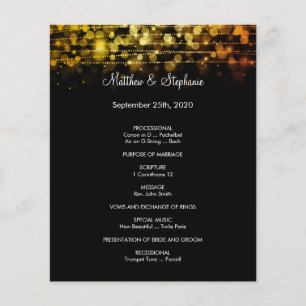 elegant winter Wedding Program Flyer 5.5" x 8.5"
