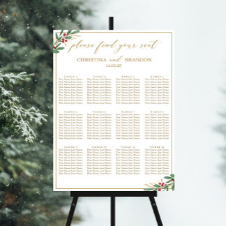 Elegant Winter Wedding Seating Chart