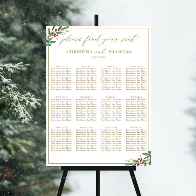 Elegant Winter Wedding Seating Chart (Creator Uploaded)