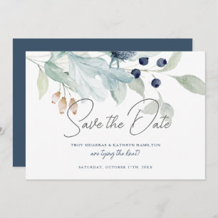 Elegant Winter Wedding Theme Save the Date Invitation