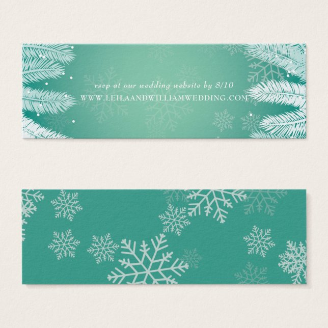 Elegant Winter Wedding Website RSVP (Front & Back)