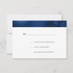 Elegant Winter Wonderland Christmas Wedding RSVP Card