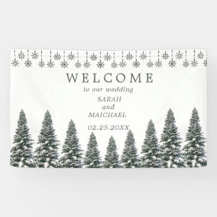  Elegant Winter Wonderland  Snowflakes Banner
